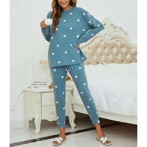 Women 2025 Autumn Winter Elastic Waist Elegant <b>Brown</b> Pajama Set O-Neck Full <b>Sleeves</b> <b>Top</b> Pants Casual Modal Sleepwear 2-Piece - Product Image 5