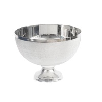 Tazón de servicio de frutas de Metal, decoración de vajilla, tazón grande de servidor de alimentos en forma ovalada, tazón de palomitas de maíz de plata