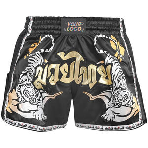 Pantalones cortos de Muay Thai para hombre al por mayor personalizados de alta calidad 100% poliéster ropa de artes marciales para boxeo para adultos - Product Image 3