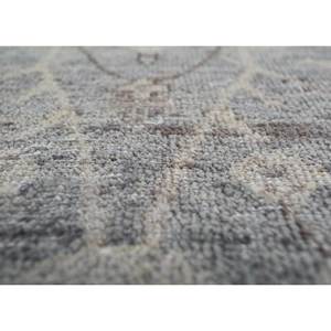 Alfombra de Lana Anudada a Mano con Patrón Geométrico Azul, Estilo Jaipur, para Uso Doméstico en Sala de Estar o Pasillo - Product Image 3