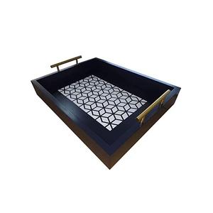 <b>Black</b> Enamel Finish Snacks <b>Serving</b> <b>Tray</b> Use For Home Hotel Restaurant Weddings & Other Parties Catering Food Server <b>Tray</b> - Product Image 3