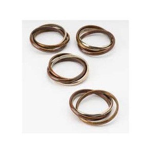 Diseño elegante Metal Chapado en oro Diseñador Redondo Triplete Anillo Juntos Diseño Servilletero para Decoración de Mesa Servilletero Redondo Anillo - Product Image 1