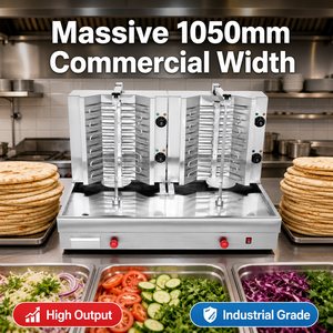 Máquina Eléctrica Comercial Doble para Shawarma de 10.8kW, Asador Doble para Doner Kebab, para Tiendas de Comida Rápida - Product Image 3