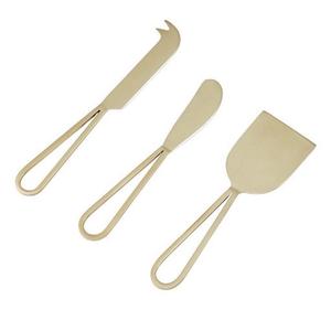 Design créatif ensemble de couteaux à fromage en acier noir avec poignée en acier inoxydable outils à fromage ustensiles de cuisine couteau spatule épandeur - Product Image 2