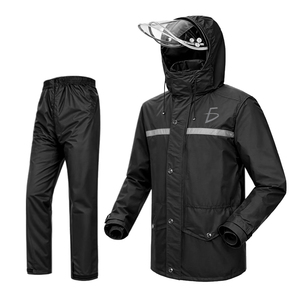 2-Piece <b>Waterproof</b> Rain Suit with Visor and Reflective Strips - Product Image 3