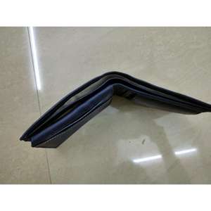 Cartera de Cuero Genuino de Vaca, Becerro y Oveja para Hombre, con Cierre Abierto, Bordado, Impermeable, con Bolsillo, Personalizable, Color Negro, Premium - Product Image 4