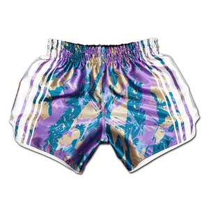 กางเกงมวยไทยสั่งทำพิเศษ คุณภาพสูง พิมพ์โลโก้ตามแบบ ผ้าซาตินระดับมืออาชีพ แห้งเร็ว น้ำหนักเบา - Product Image 6