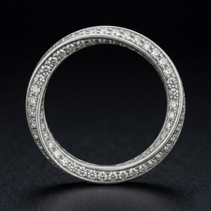 Anillo de Compromiso de Diamantes de Platino, Corte Brillante, Engaste de Garras, Diseño Elegante y Sencillo, Anillo de Boda, Brillo Intenso, Joyería Fina, Regalo - Product Image 1