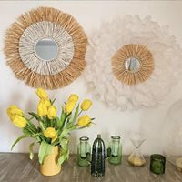 6 pouces rond verre miroir carreaux plateaux bougies plaques murales pour table de mariage centres de table bricolage artisanat décorations pour la maison