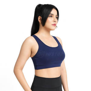 Soutien-gorge de sport pour femme à prix avantageux, idéal pour le yoga et la gym, 100 % coton, maintien élevé, bretelles réglables, coussinets amovibles - Product Image 3