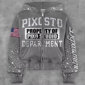 เสื้อฮู้ดผู้ชายผ้าฝ้ายแท้ 100% สไตล์ลำลองสำหรับฤดูหนาว แบบมีกระเป๋า แขนยาว ผ้าฟลีซ แห้งเร็ว สไตล์วินเทจ - Product Image 3