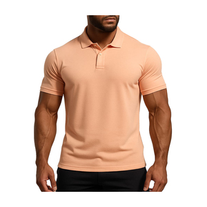 Camiseta de Hombre de Primera Calidad, con Logotipo Personalizado, 100% Algodón, Tejido de Punto, Antiarrugas, Ropa Formal Sólida, Servicio OEM/ODM - Product Image 1