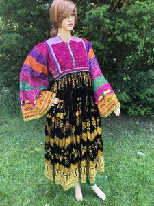 Vintage Ethnic Kuchi Dresses From Afghanistan/Pakistan Traditional Party Wear with Vibrant Colors and Lace Decoration - Product Image 2