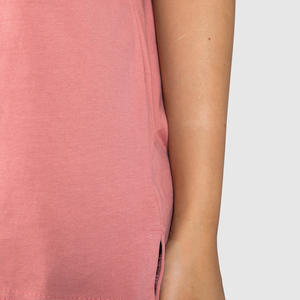 Camiseta de estilo Hip Hop de algodón 100% para mujer, personalizada, de alta calidad, ecológica, transpirable, de gran tamaño, suelta, con hombros caídos - Product Image 5