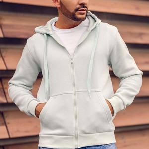 Sweat à capuche épais pour homme, en polaire vert menthe clair, polyester/coton, de haute qualité, écologique, pour l'hiver, vente en gros - Product Image 2