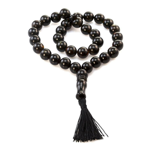Perles de prière musulmanes Tasbih de Style luxe 33 pièces perles de prière musulmanes en pierre couleur noire tasbeeh perles de prière élégantes - Product Image 1