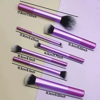 Prix de gros : Ensemble de 3 pinceaux de maquillage pour le visage, doux, pour poudre et estompage, avec manche en nylon et manche en plastique, outils de beauté