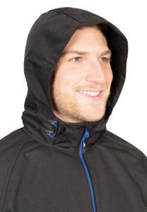 Veste coupe-vent d'extérieur en softshell imperméable personnalisée unisexe d'hiver à capuche décontractée 10000 mm en polyester et nylon imprimé lavé - Product Image 6