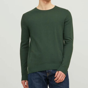 USA taille demande personnalisée meilleure qualité tissu et impression Logo col rond vert à manches longues t-shirts à manches longues - Product Image 3