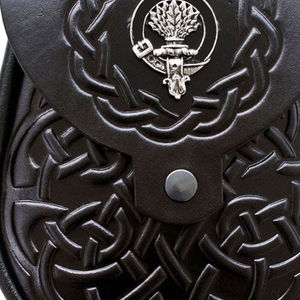 Sporrans écossais en cuir véritable gaufré, Sporrans traditionnels à prix bas, Sporrans tartan, service OEM - Product Image 6