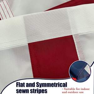 Bandera Americana con Cruz, 3x5 pies, para Exteriores, Impermeable, de Poliéster, Bordada, Patriótica, con la Imagen de Jesús, 2 Ojales de Latón - Product Image 5