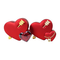 Cupid kotak perhiasan pernikahan elegan, kotak perhiasan mawar untuk cincin, kalung anting-anting, Hari Valentine yang diawetkan bunga