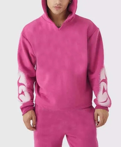 Vêtements d'entraînement et de jogging personnaliser à capuche hommes survêtement personnalisé 100% coton lavé à l'acide survêtement à capuche - Product Image 6