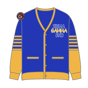 Sigma Gamma Rho Soror Embroidery Women Acrylic <b>Cardigans</b> | SGRho Sorority Embroidered Ladies Custom Style <b>Cardigan</b> <b>Sweater</b> - Product Image 2