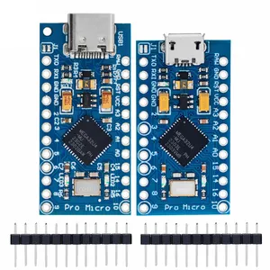 Pro Micro ATmega32U4 5V 16MHz Reemplazar ATmega328 para con 2 filas Pin Header para Leonardo Mini Usb Interface Pro
