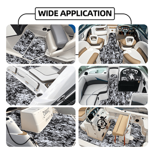 Tapis camouflage moderne 5-6mm carré bordé EVA qualité marine imperméable noir gris antidérapant brossé/rainuré extérieur - Product Image 6