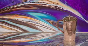 Pichet à eau martelé en cuivre pur 1,5 L Ayurveda Health Benefit Pitcher avec métal fini pour un usage quotidien - Product Image 6