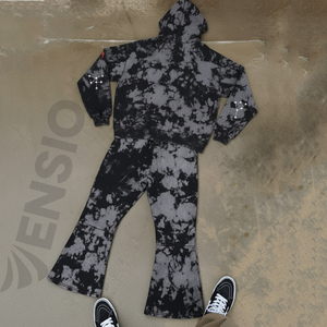 Conjunto Deportivo Unisex de Felpa Térmica con Lavado Ácido, 370g, 100% Algodón, Sudadera con Capucha y Pantalones Deportivos, Estilo Urbano Holgado para Hombre, Invierno - Product Image 2