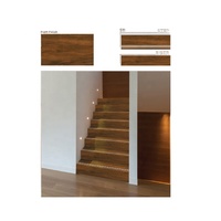 Carrelage d'escalier moderne de luxe en marbre noir et or, en porcelaine, antibactérien, antidérapant, décoratif pour l'extérieur, à clipser