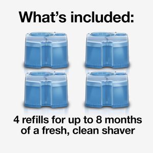 Braun Clean & Renew Refill Cartridges CCR, Replacement <b>Shaver</b> Cleaner Liquid Solution for Clean&Charge System, Pack of 4 - Product Image 6