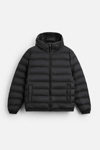 Veste d'hiver matelassée légère à capuche grande taille avec col montant, poignets élastiques, fermeture éclair et poches intérieures pour hommes - Product Image 6