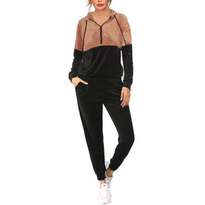 OEM personnalisé femmes 2 pièces à manches longues survêtement automne hiver sport costume capuche décontracté mode style femmes survêtement ensemble - Product Image 3