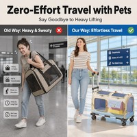 Sac de transport pour animaux de compagnie, grande capacité, portable, très vendu, fabriqué en tissu Oxford respirant, idéal pour les voyages et les sorties avec les animaux.