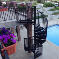 Escalier en colimaçon moderne TENSON le plus vendu - Hauteur personnalisable, durable, sûr, en bois et acier inoxydable, garantie 5 ans et plus pour les greniers
