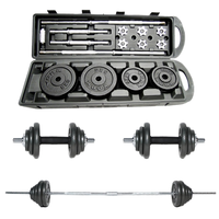 Compre en Línea Juego de Mancuernas de 50 kg, Equipo de Gimnasio, Logotipo Personalizado, Pesas Cromadas, Material de Goma para Ejercicios de Fitness, con Estuche