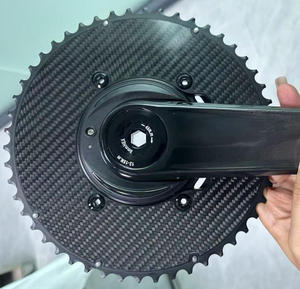 Pédalier de vélo de route en carbone avec plateaux en carbone <span class=keywords><strong>Easton</strong></span>, axe en alliage de titane, BCD 110, 50/34-54/40T dents, noir - Product Image 5