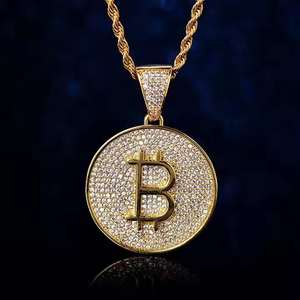 Colgante de diamante de moissanita VVS de corte redondo colgante de joyería de Hip-Hop regalo de aniversario para hombres Plata de Ley 925 - Product Image 1