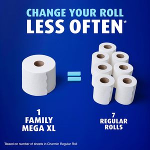 Papel Higiénico Charmin Ultra Soft Cushion Touch, 18 Rollos Mega XL Familiares = 126 Rollos Regulares, 2 Capas, Blanco - Product Image 4
