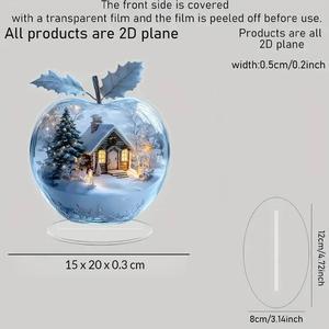 Mini Árbol de Navidad Acrílico Moderno con Impresión UV ZY, Decoración Creativa de Alta Gama para Escritorio, Hogar, Fiestas Navideñas y Acción de Gracias - Product Image 5