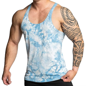 Vêtements de fitness sans manches en coton avec débardeur pour hommes OEM Service Design - Product Image 4