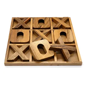 Jeu de Tic-Tac-Toe en bois avec plateau en métal pour enfant par Target World - Product Image 4