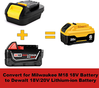 Adaptateur de batterie 18V pour convertir les outils électriques à batterie lithium, sortie USB, ABS, ajustement universel, visseuse à percussion sans fil, scie circulaire DM18M