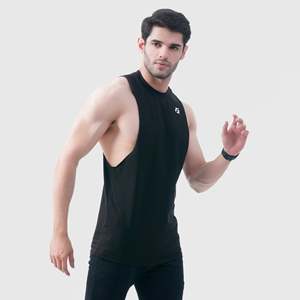 Infinity Motion Men's Gym Tank <b>Top</b> Breathable Black Sportswear with Hood XL Size Cotton & Polyester 3D Pattern - Product Image 6