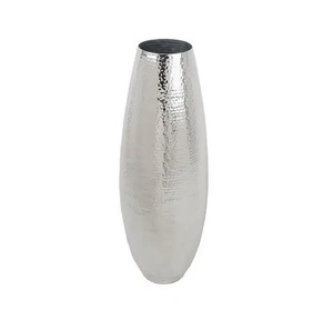 best quality Manufacturer Of Aluminum Flower <b>Vases</b> Hot Selling Meal Flower Pot With Hammered Polish Finished - Product Image 2
