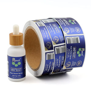 Etiquetas Autoadhesivas Personalizadas para Botellas de Gotero de 10 ml, Etiquetas de Embalaje de Aceite Esencial de Aluminio y Poliéster para Botellas de Vidrio - Product Image 1