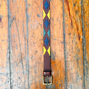 Mencia Ceinture de polo de luxe pour hommes 100% cuir véritable fil cireux boucle en laiton massif personnalisable Style décontracté écologique - Product Image 5